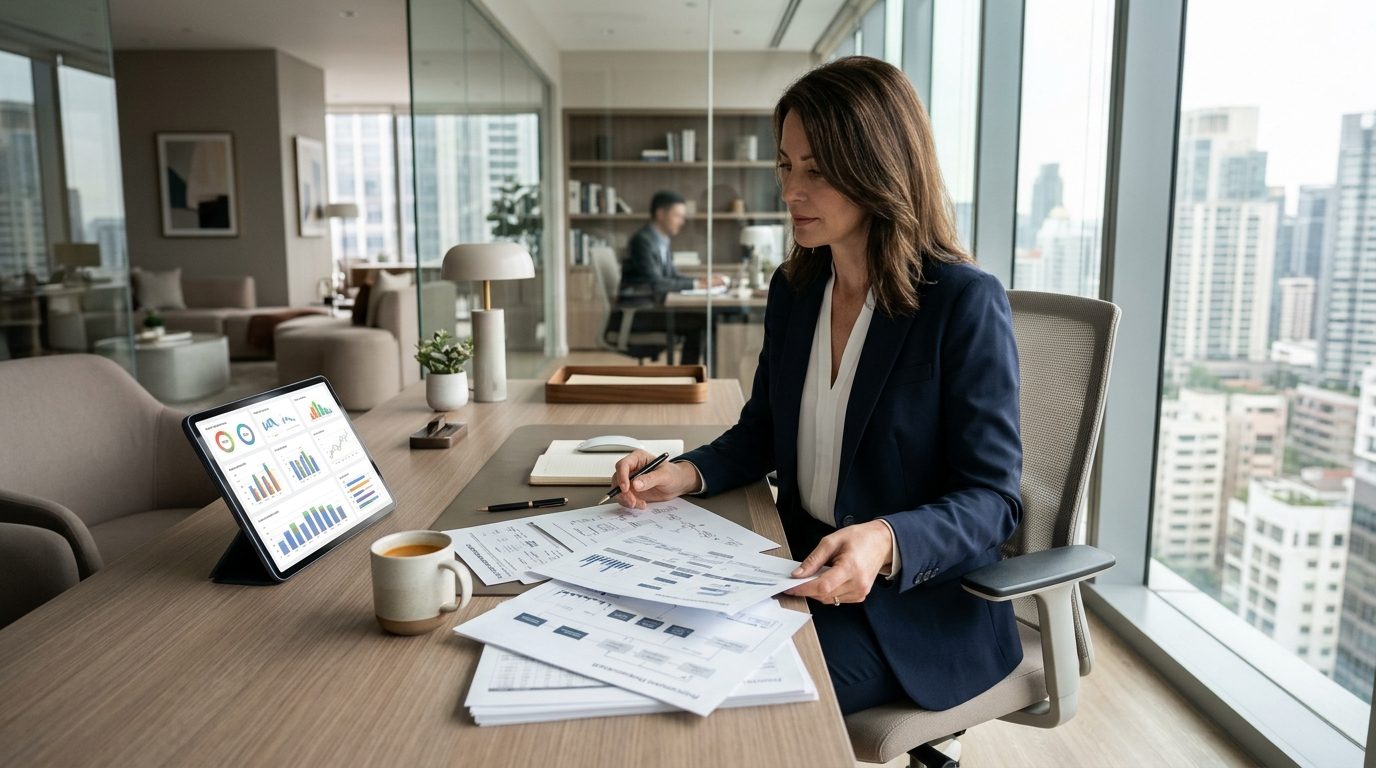Documents d'analyse et schémas illustrant l'organisation d'un processus achat performant